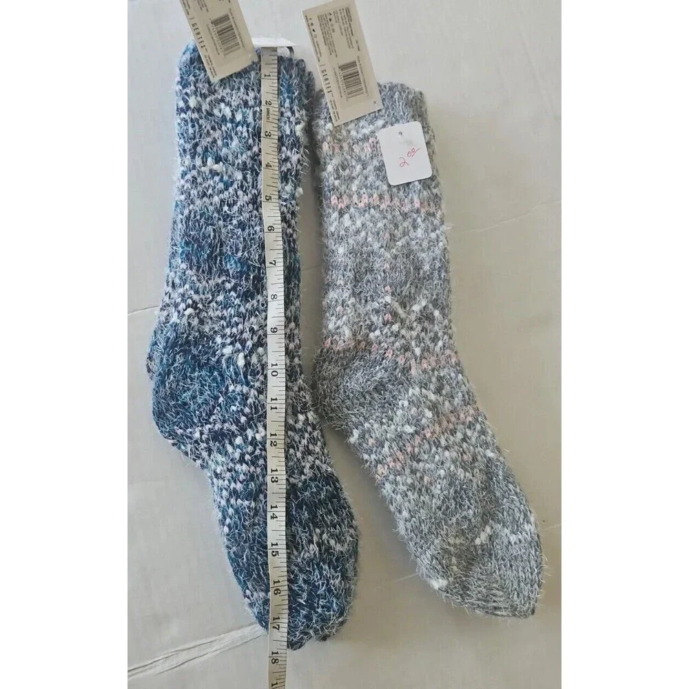 2 Pairs Great Northern Gertex Women's Socks Size 9-11 Cozy Warm Soft Eyelash